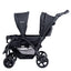 Foldable Lightweight Double Baby Stroller - Black