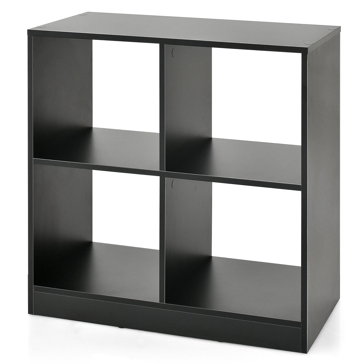 4-Cube Kids Bookcase with Open Shelves - Black