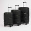 Stylish Black Hardcase Luggage Set - 28', 24', 20' Sizes - Korvel