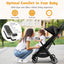 One-Hand Folding Portable Lightweight Baby Stroller - Black