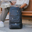 Premium Black Leather XL Carry-On Travel Bag