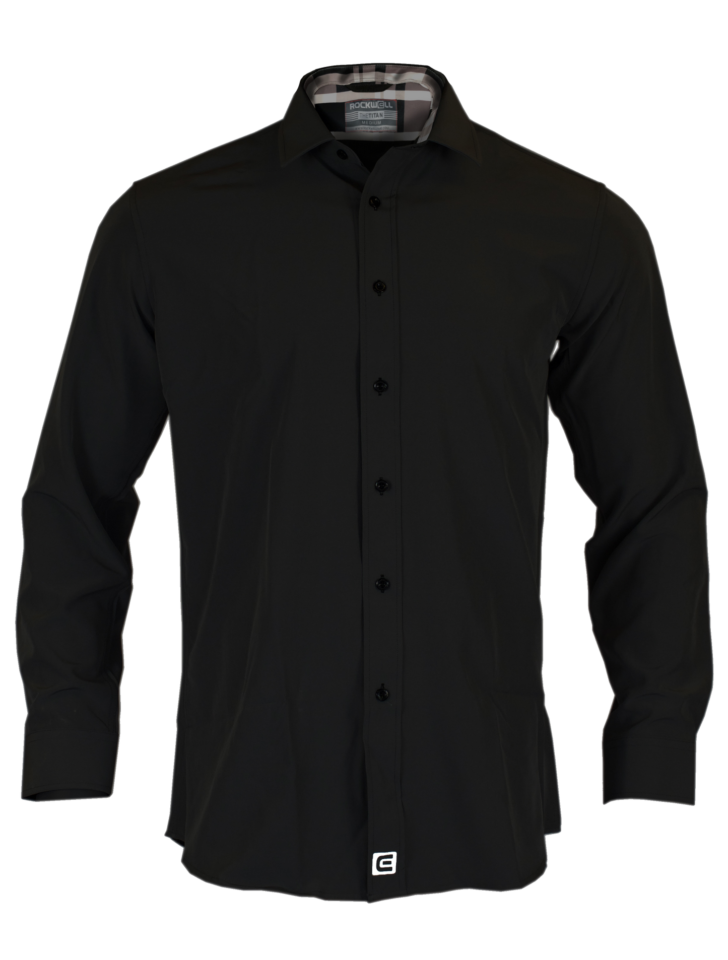 Le Titan - Chemise à manches longues noire unie