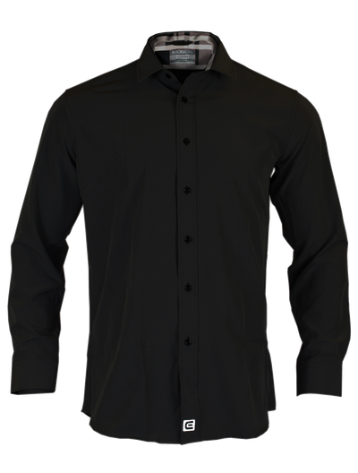 Le Titan - Chemise à manches longues noire unie