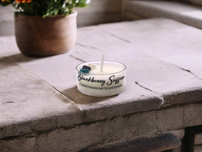 Premium Blackberry Saffron Coconut-Soy Wax Tea Light Candle - 1oz