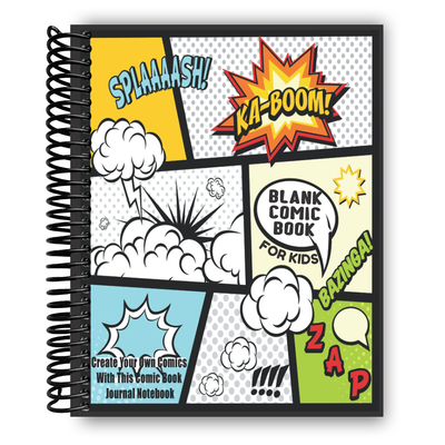 Creative Comic Book for Kids: Design Your Own Adventures with This Fun Journal - 100+ Pages of Templates (Spiral Bound, 8.5" x 11") - Korvel
