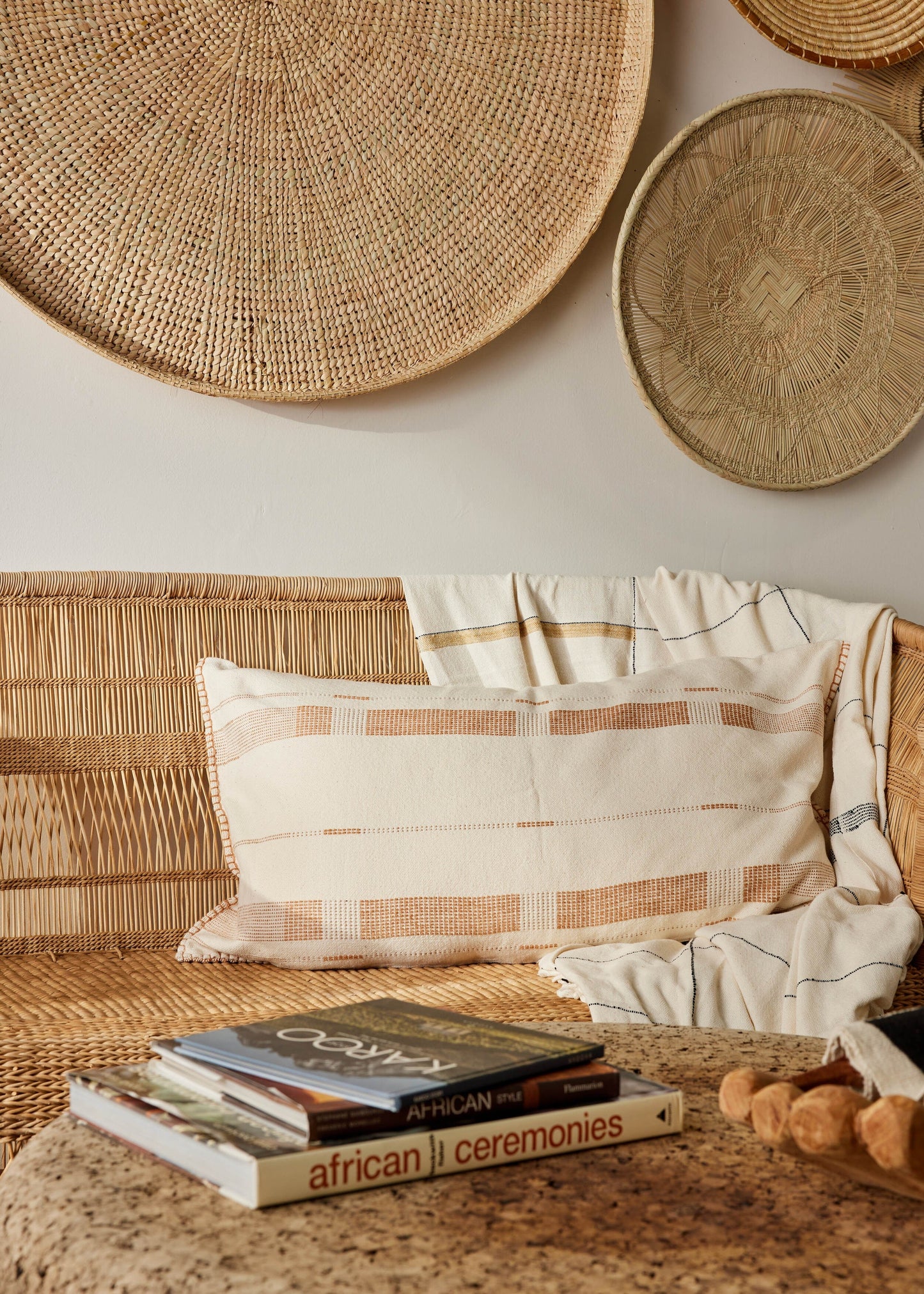 Coussin lombaire surdimensionné en coton Fulcrum Sahara