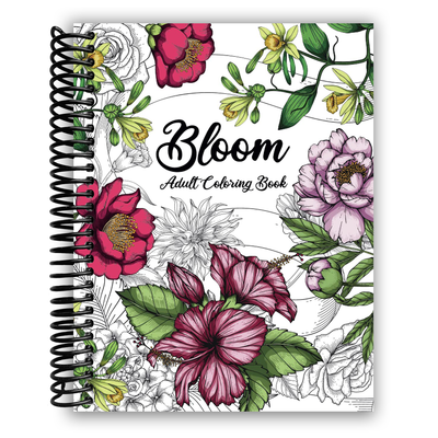 Enchanting Floral Adult Coloring Book: A Garden of Serenity (Spiral Bound) - Korvel