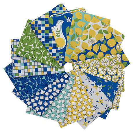 LA LA LEMONADE Fat Quarter Bundle - Tejidos de Algodón Vibrantes