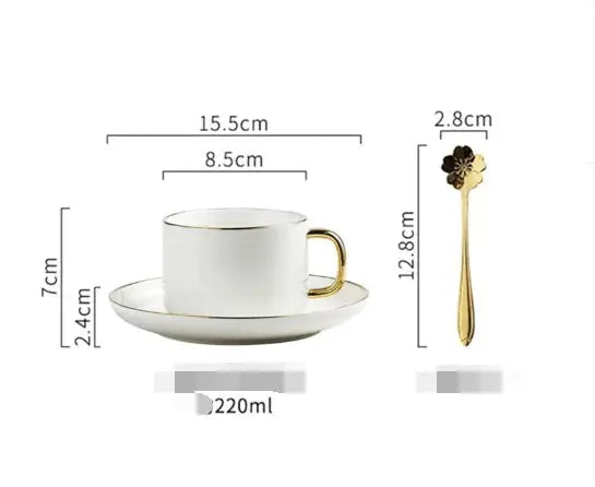 Ensemble de Plateaux à Dîner en Porcelaine Blanche à Bord Doré Mat