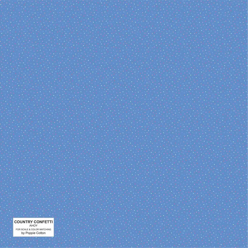 Blue Ahoy Cotton Fabric - 44"/45" Per Yard