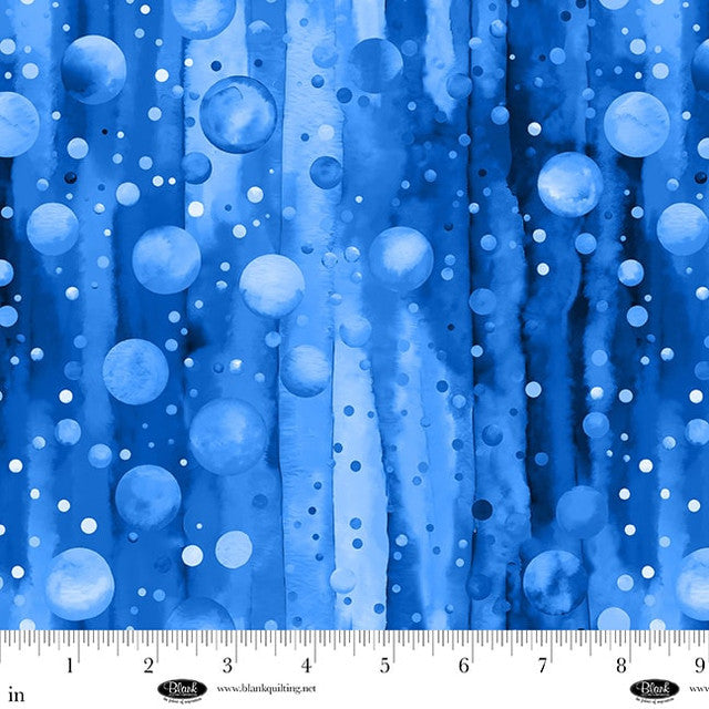 Blue Bubble Pops 108" Cotton Wideback Fabric