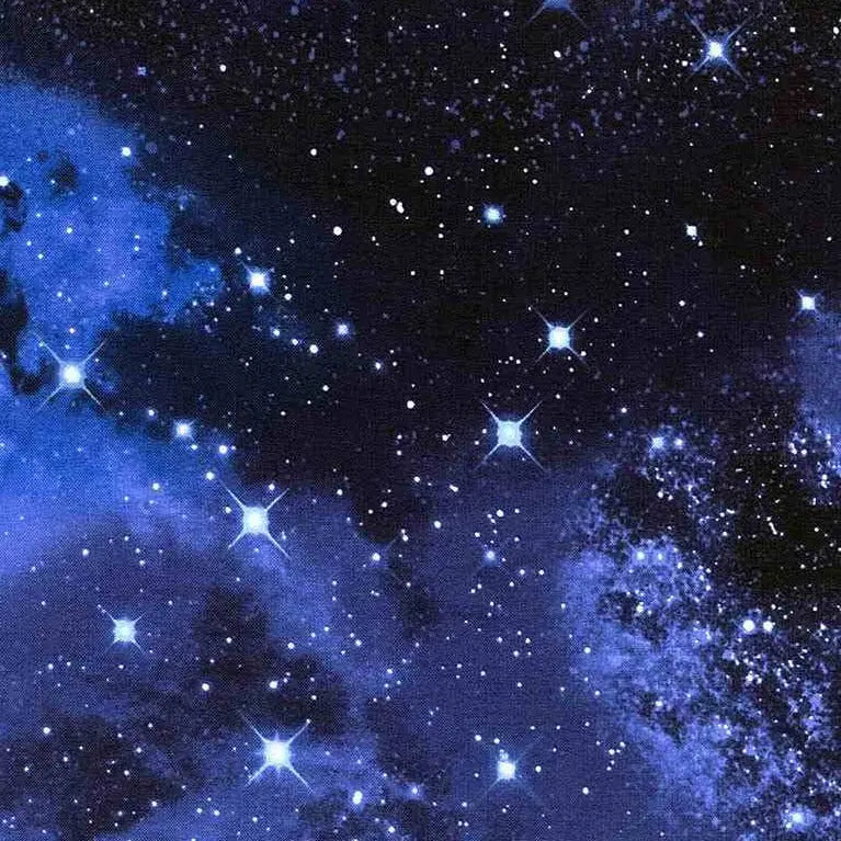 Blue Galaxy Cotton Wideback Fabric - Premium Quality