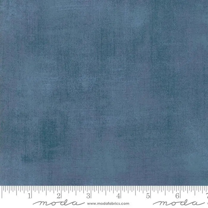 Blue Grunge Basics Harbor Cotton Fabric - 44"/45" Per Yard