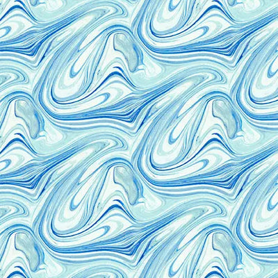 Blue Marble Virtuoso Cotton Fabric - 44"/45" Per Yard