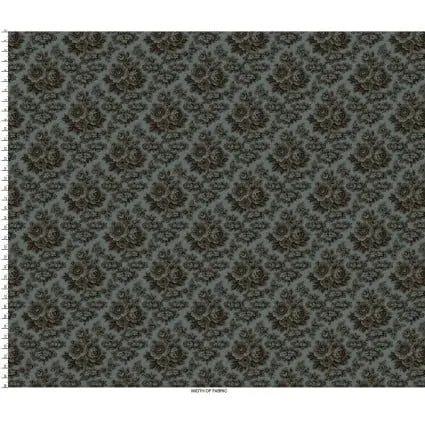 Tela de Algodón Floral Grande en Azul Marino - 43"/44" por Yarda