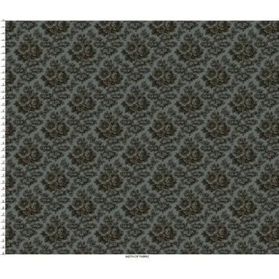 Blue Navy Large Floral Cotton Fabric - 43"/44" Per Yard
