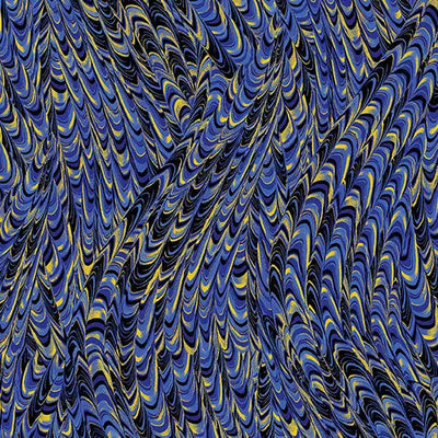 Blue Navy Marble Impressions Cotton Fabric - 44"/45" Per Yard