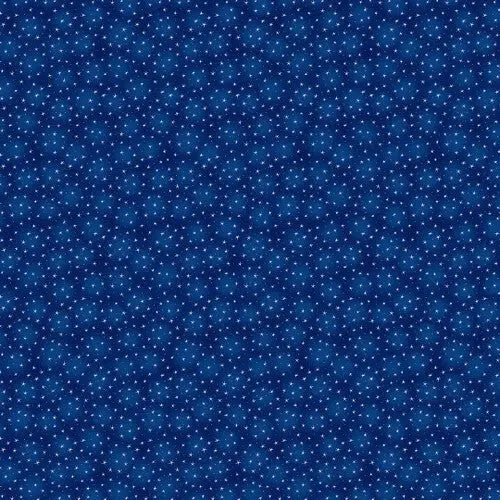 Tela de algodón Blue Navy Starlet Wideback - Calidad Premium