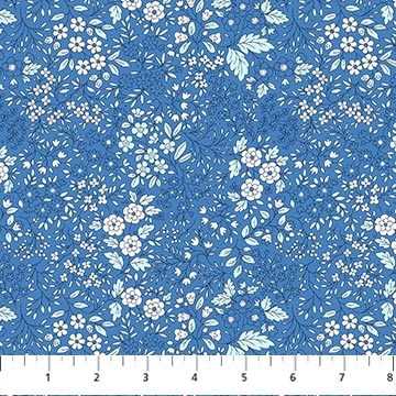 Tela de Algodón Blue Prairie Pocket Posies - 44"/45" por Yarda