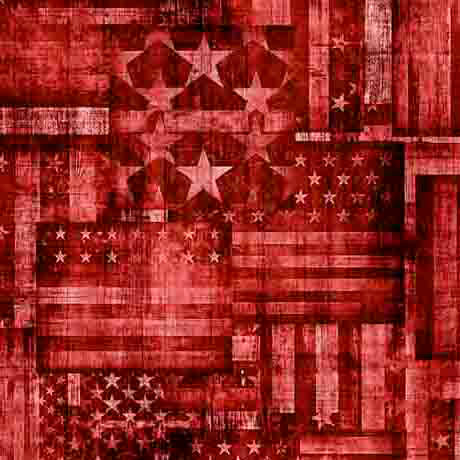 Red Flag Patchwork 1776 Cotton Fabric Per Yard
