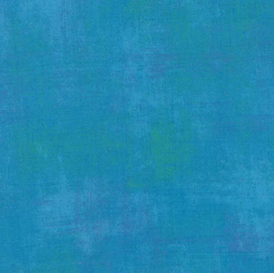 Blue Turquoise Grunge Cotton Wideback Fabric - Per Yard