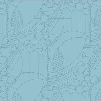 Tissu Large en Coton Ballons de Mars Palette Eau Bleue