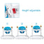 Adjustable Height Portable Baby Walker - Blue