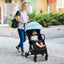 Poussette portable légère pliable à une main - Bleu