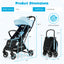 Poussette portable légère pliable à une main - Bleu