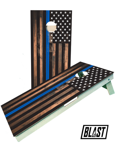 Premium Blue Line Cornhole Set - Built to Last - Korvel