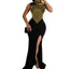 Vestido Maxi Bodycon de Malla con Rhinestones Elegante para Mujeres