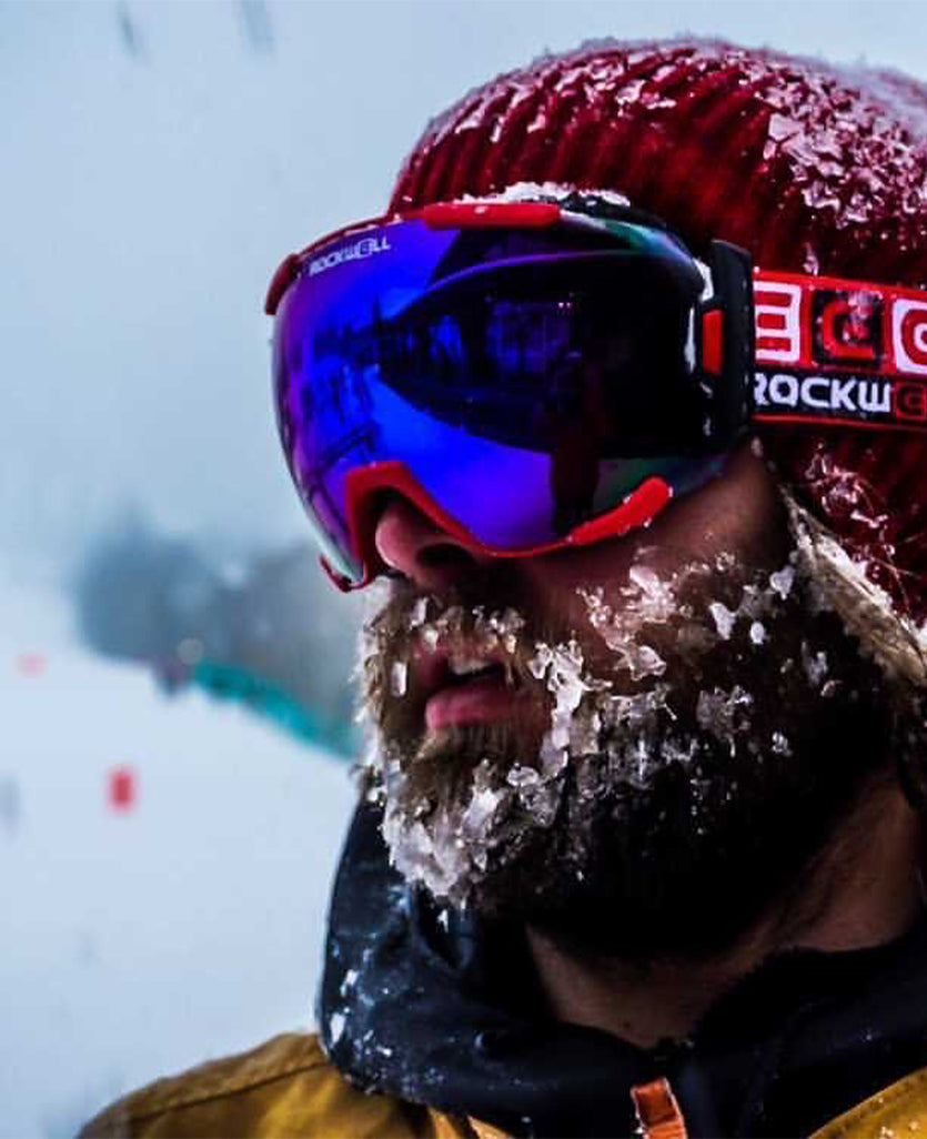 Red Bomber Goggles with Flash Blue Lens for Ultimate Performance - Korvel