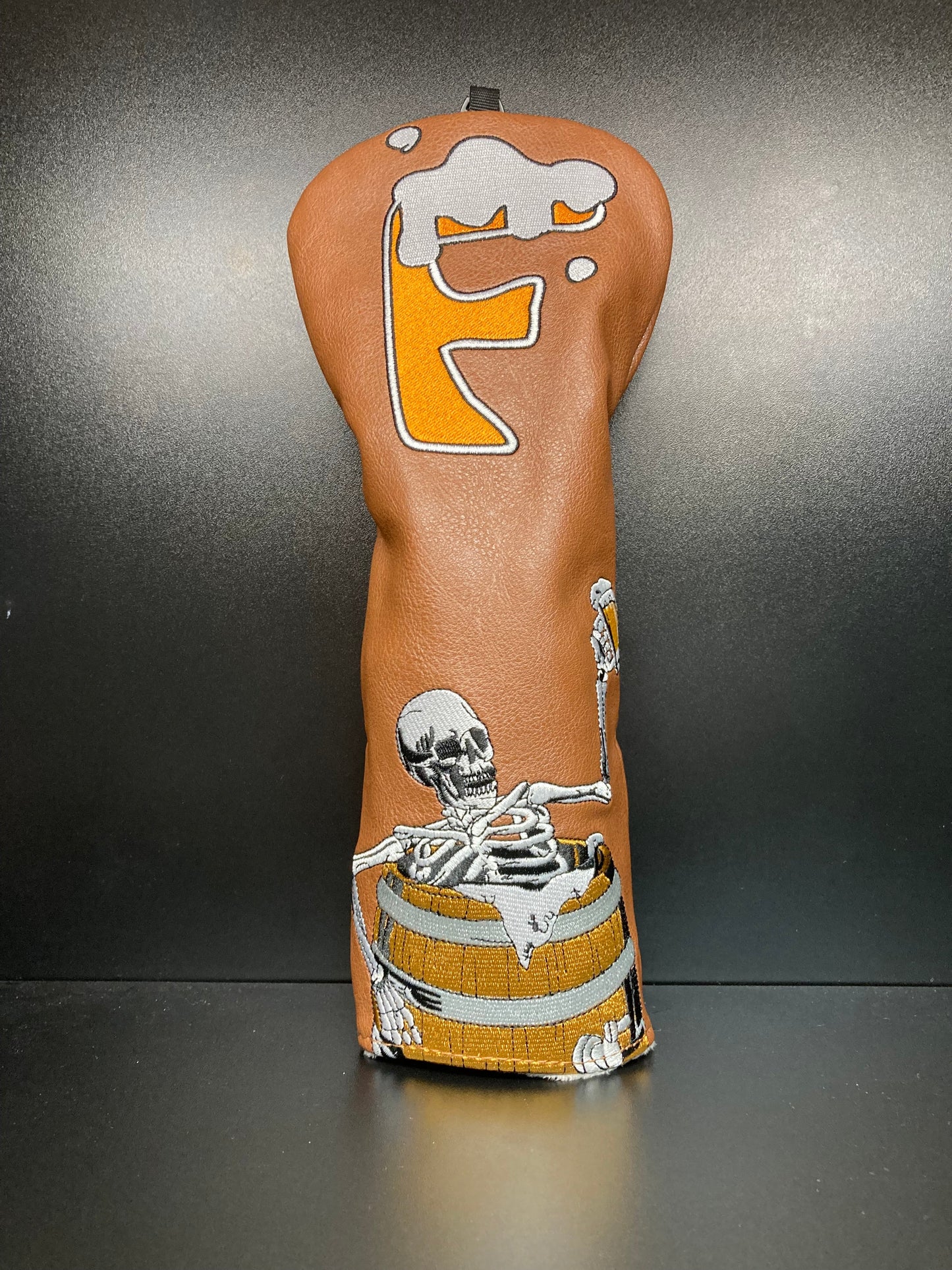 Funda para palo de golf con esqueleto caprichoso en barril