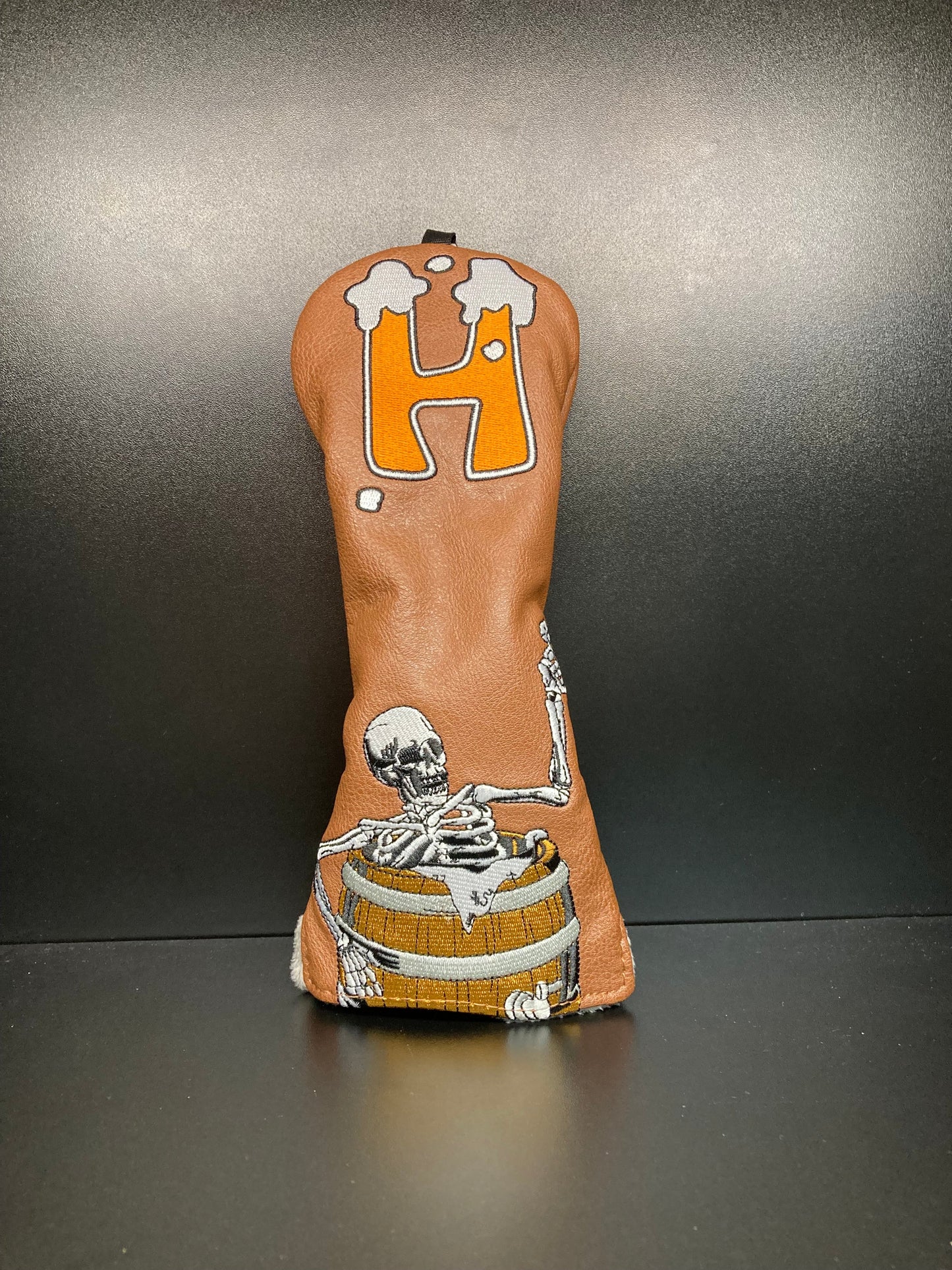 Funda para palo de golf con esqueleto caprichoso en barril