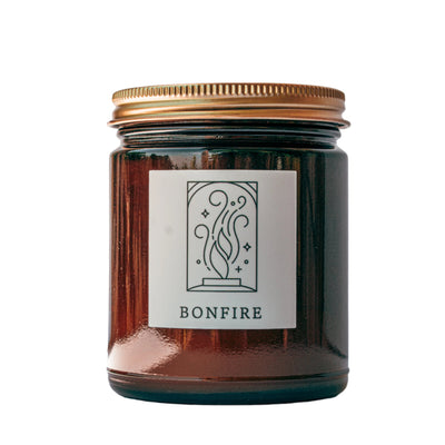 Bonfire Fine Fragrance Candle – Clove, Smoke, Leather & Blackberry - Korvel
