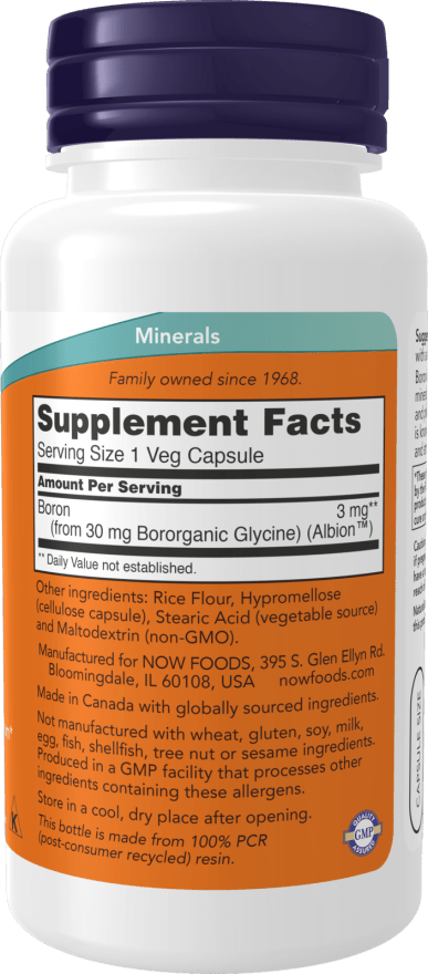 Cápsulas Veganas de Boro Premium 3mg