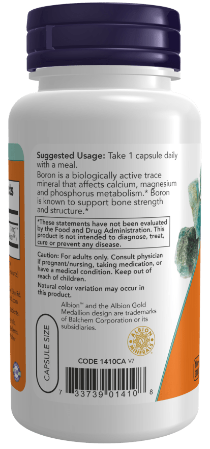Cápsulas Veganas de Boro Premium 3mg