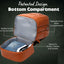 Brown Leather Luxury Patented Carry-On Bag