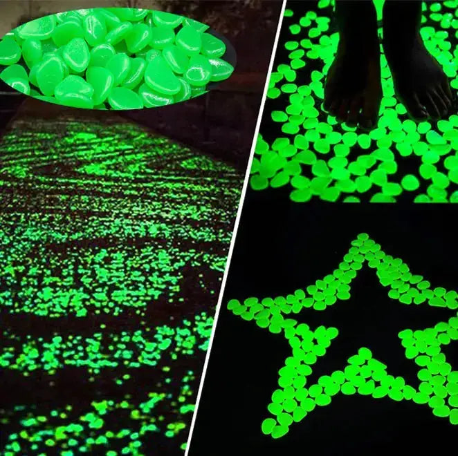 Galets Lumineux dans le Noir pour le Jardin