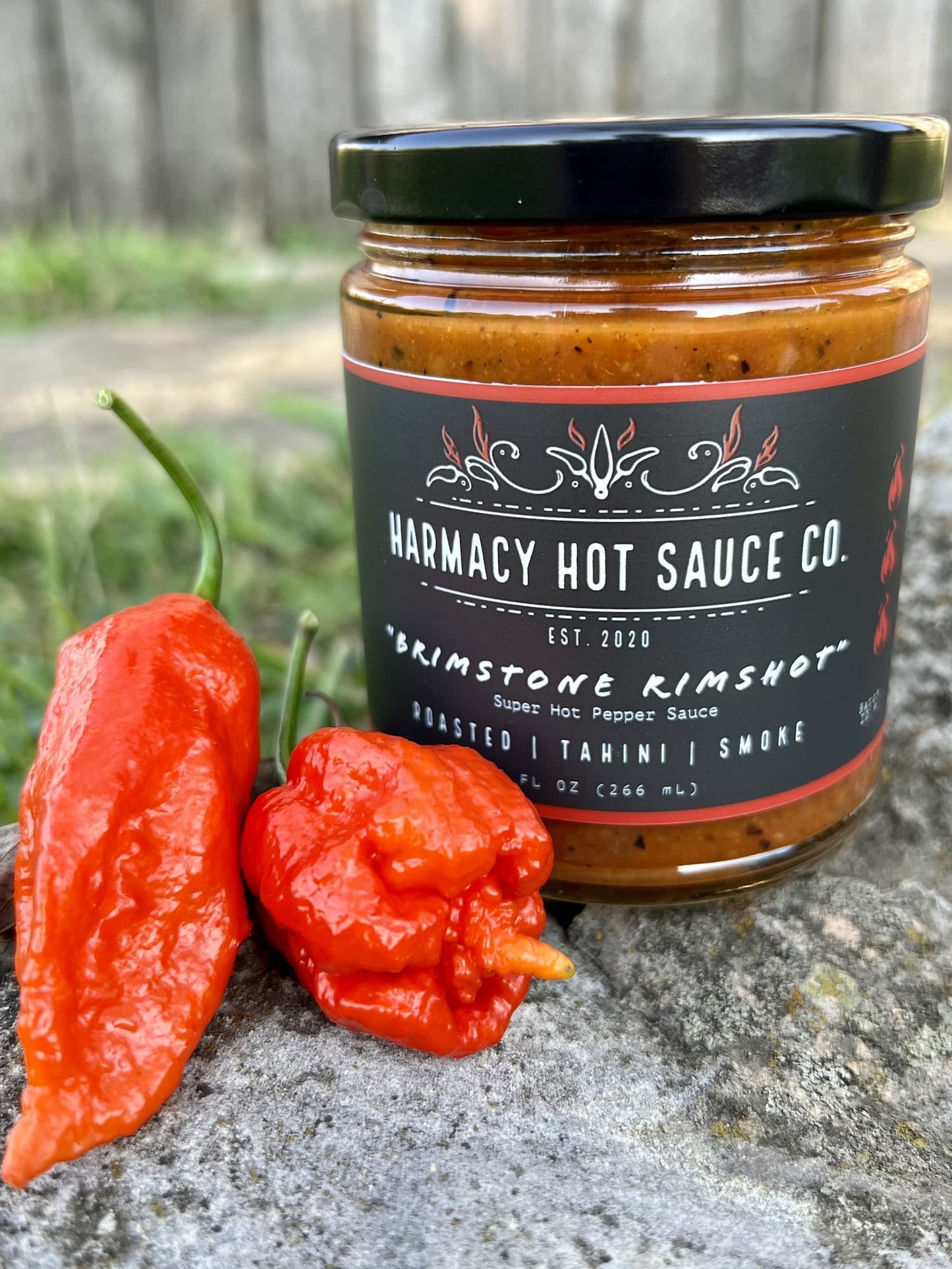 Brimstone Inferno - Sauce Tahini Extra Piquante et Poivrons Rouges Rôtis (9oz)
