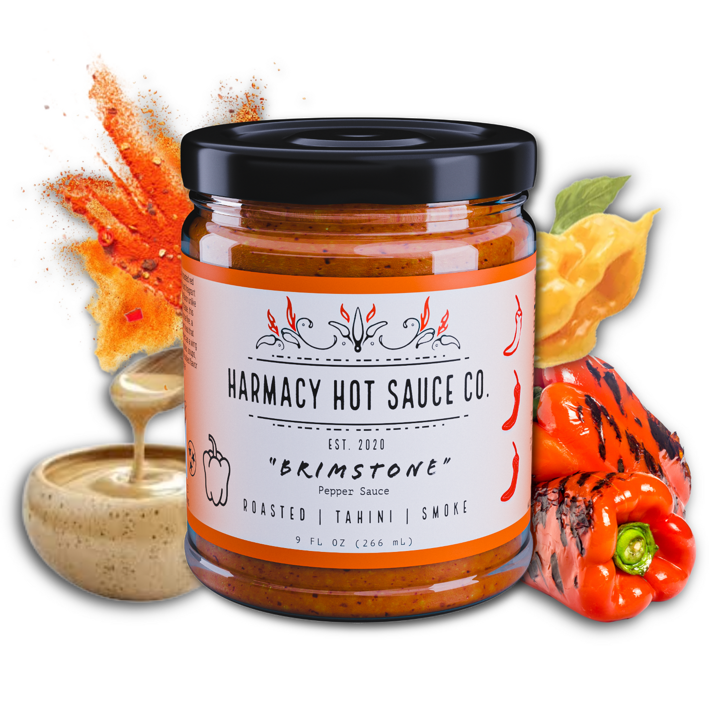 Sauce Tahini et Poivrons Rouges Rôtis Brimstone (9oz)