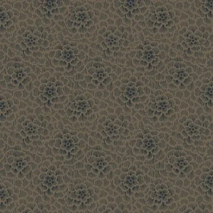 Brown Chrysanthemum Cotton Fabric - 43"/44" Per Yard