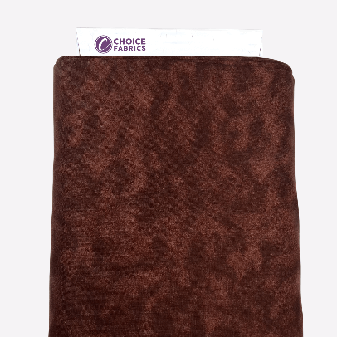 Vagues de Couleur Marron 108" Support Suprême - Tissu Chocolat
