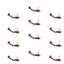 Mouches sèches Brown Para Drake à corps allongé - Taille 12 (paquet de 12)