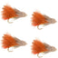 Essential Brown Marabou Muddler Minnow Streamer Flies - Set of 4 for Fishing Adventures - Korvel