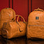 Elegant Brown Tumbled Leather 3-Piece Bag Collection - Korvel