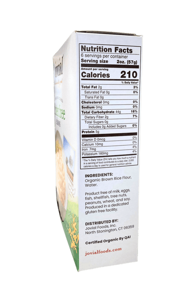 Pâtes en coudes de riz brun biologique - Sans gluten par Jovial