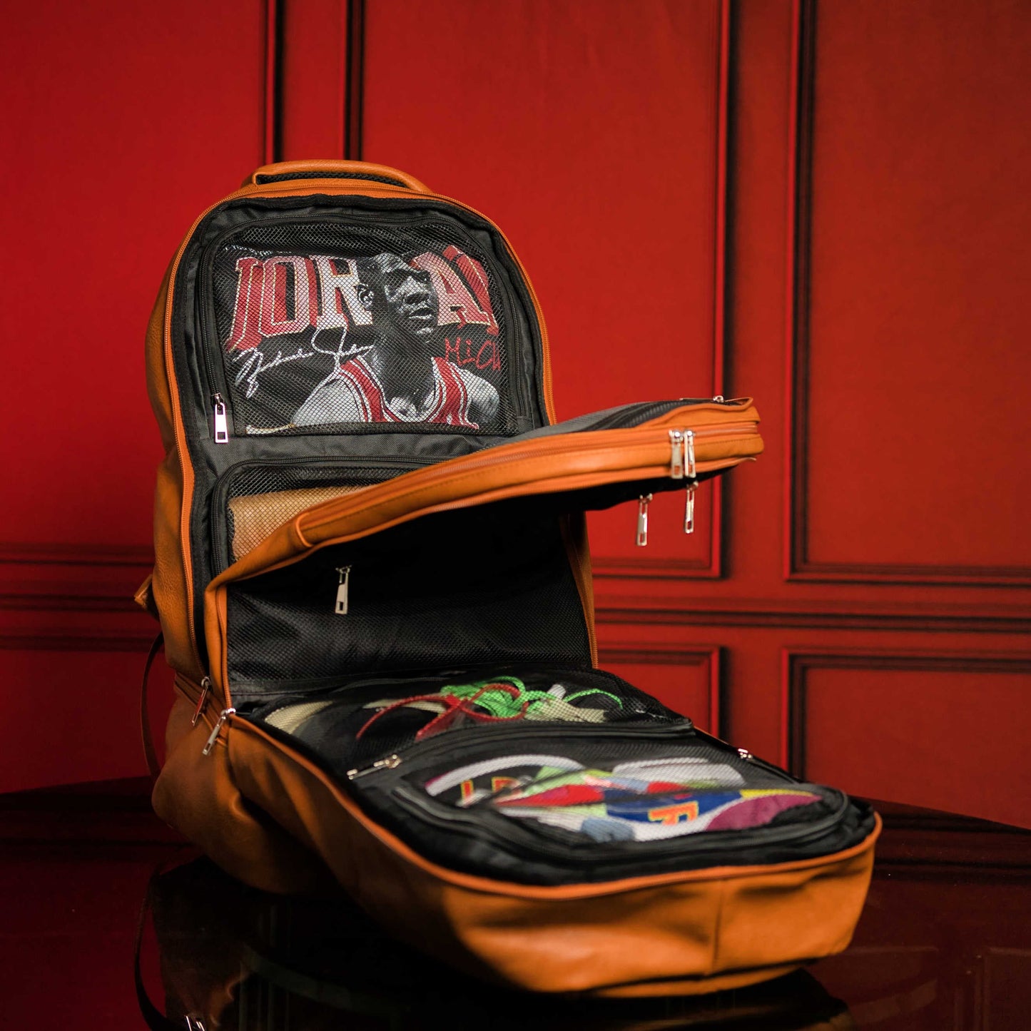 Bolso de mano de viaje de cuero marrón de primera calidad