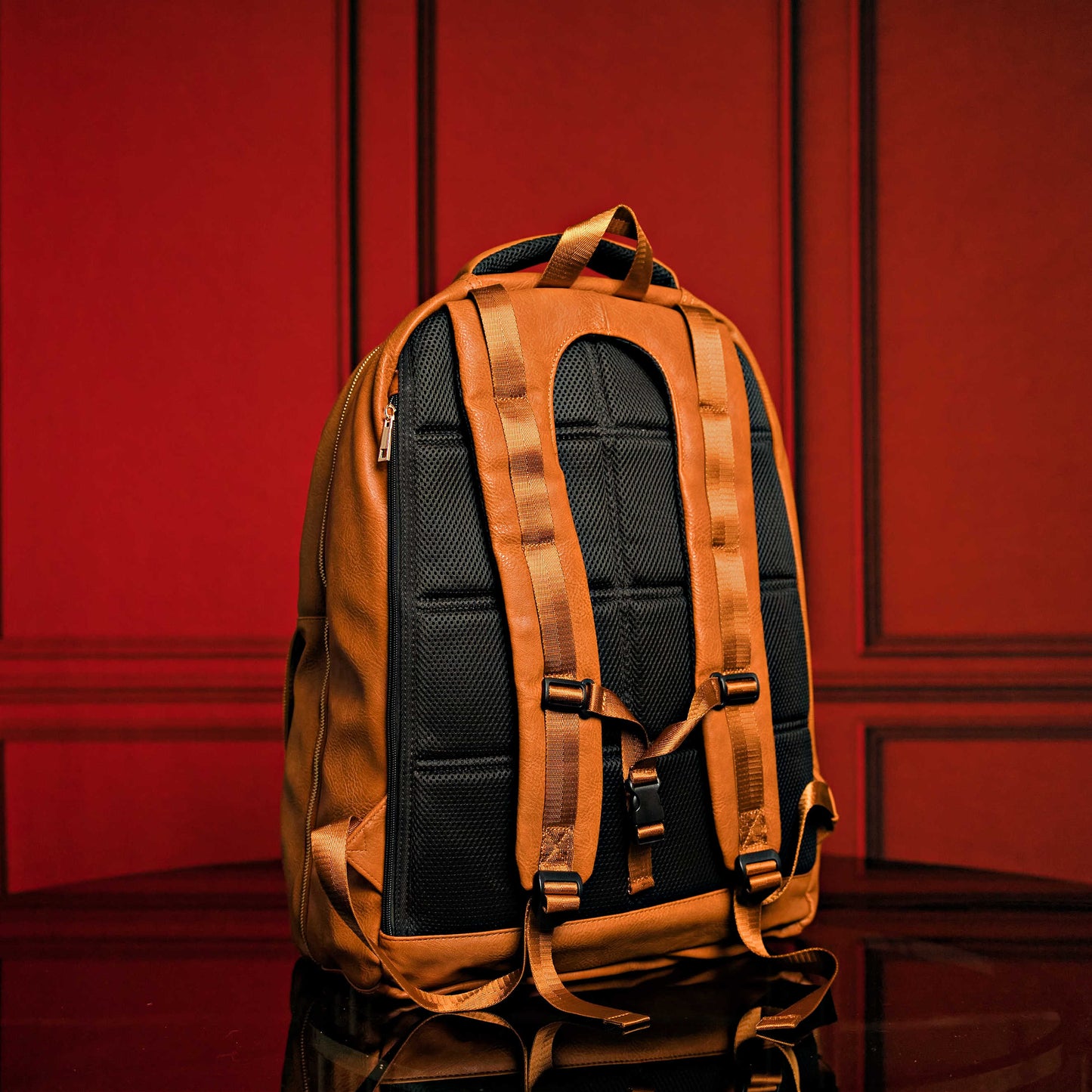 Bolso de viaje de cuero marrón de primera calidad