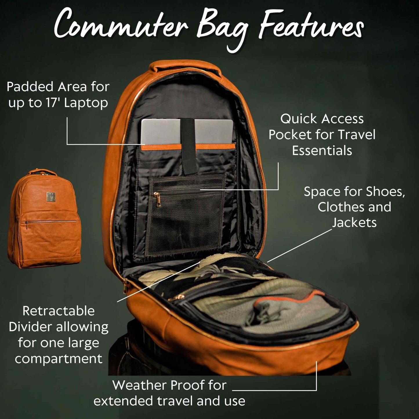 Bolso de viaje de cuero marrón de primera calidad